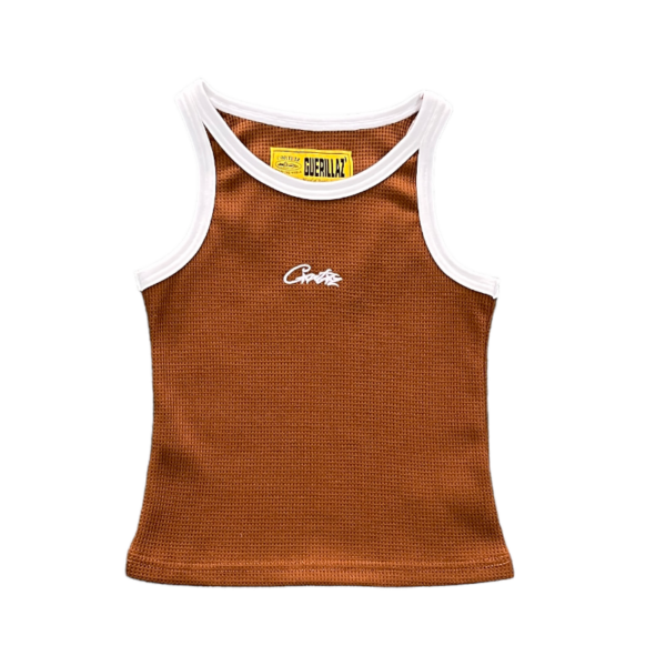 Corteiz Contrast Allstarz Tank Top  Brown - Image 1