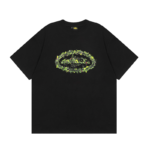 Black Corteiz Alcatraz Round Grass T-shirt