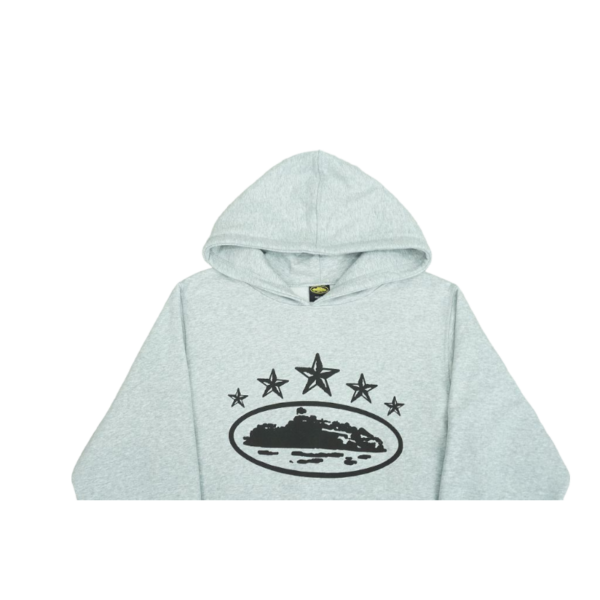 Hoodie Corteiz 5 Starz Gray Alcatraz