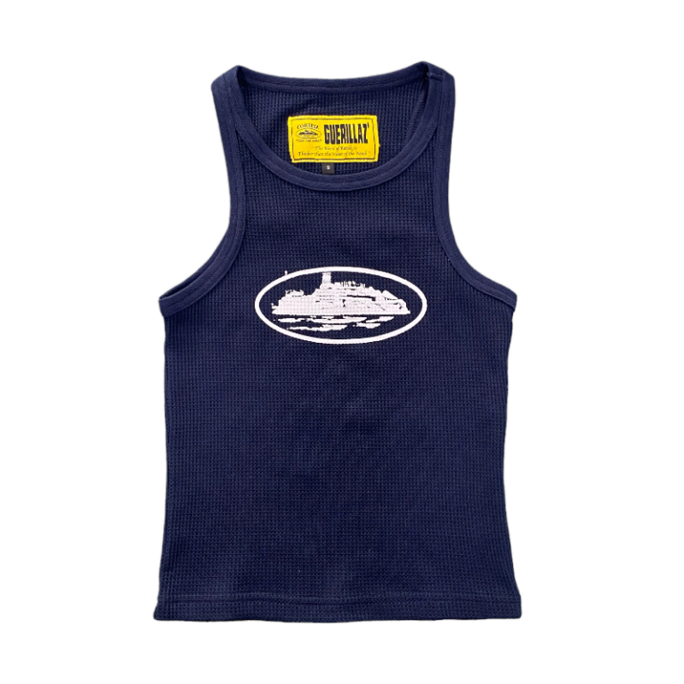 Corteiz Allstarz Blue/White Tank Top