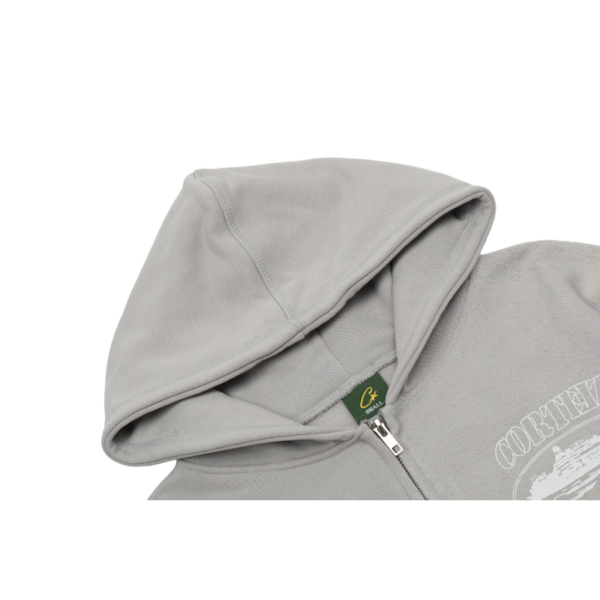 Corteiz Superior Gray V2 Zip Up Hoodie Stone