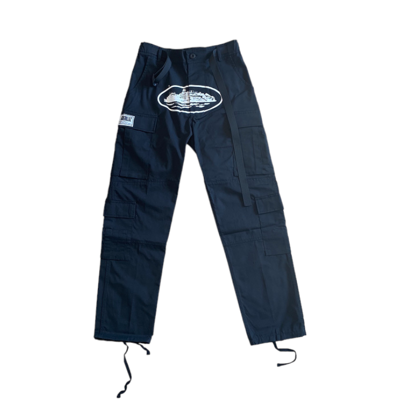 Corteiz Guerillaz Blue Cargo Pants